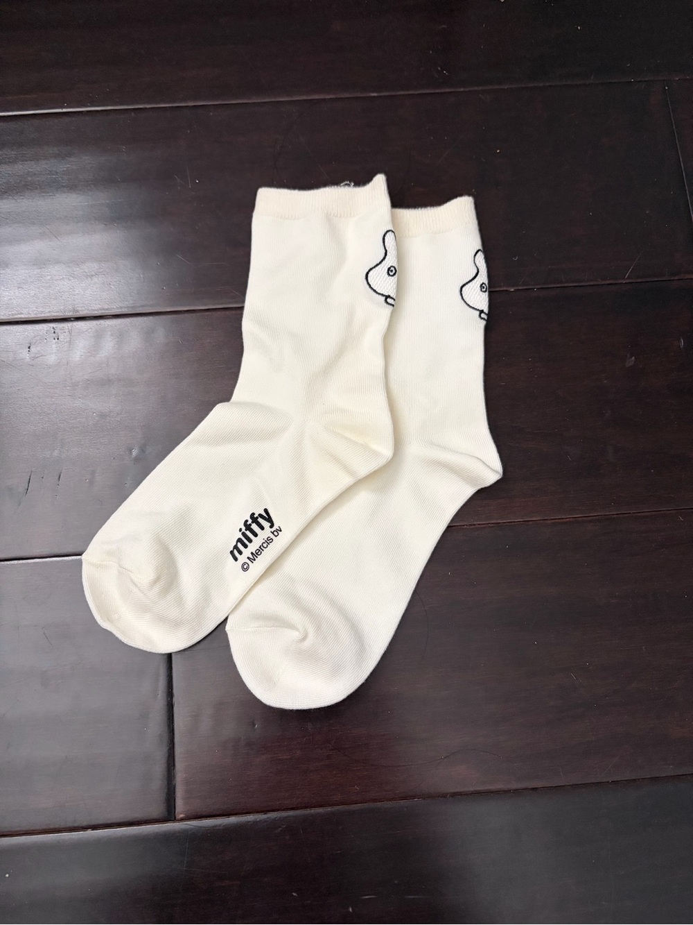 Miffy Cream Crew Socks for Women- Cute Character Design